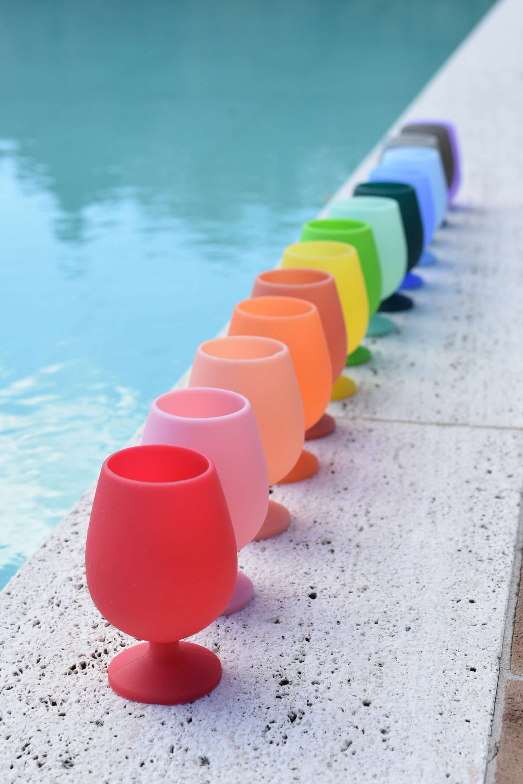 PORTER GREEN – FEGG WATER GLASSES 350ML IN SILICONE - YELLOW & VALENCIA
